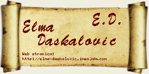 Elma Daskalović vizit kartica